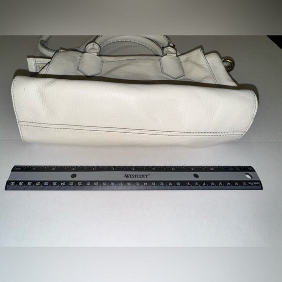 Fossil Leather Crossbody Bag / Trinity / Cream/Ivory/White / vintage / Authentic - Picture 12 of 12